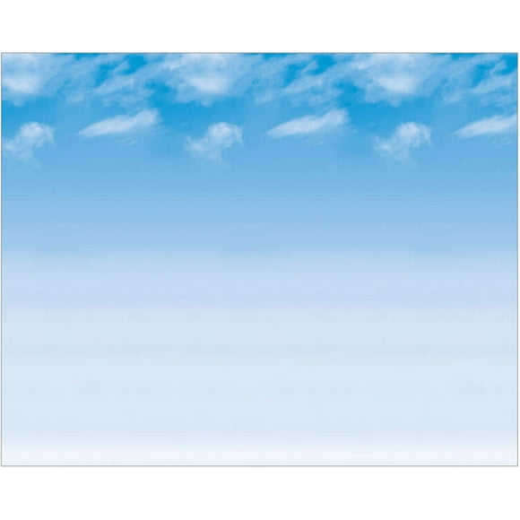 Bulletin Board Art Paper, Wispy Clouds, 48" X 12', 4 Rolls