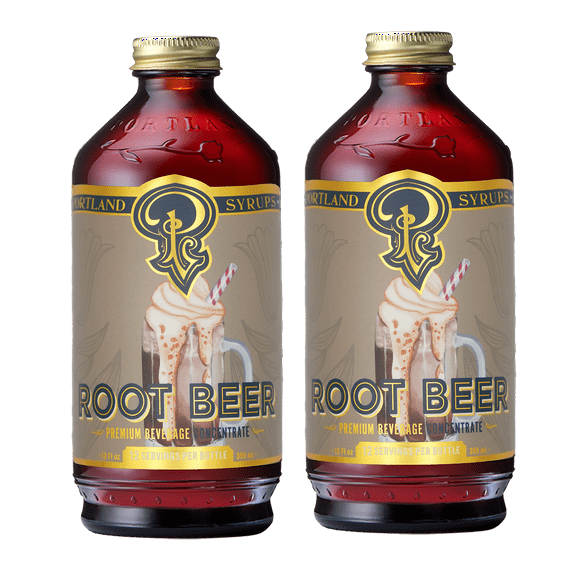 Genuine Root Beer Syrup - Craft Delicious Cocktails, Mocktails, Sodas, Tea and More - Organic Cane Sugar – Whole Ingredients - 12 oz bottle (Pack of 2)