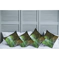 thumbnail image 6 of Ambesonne Green Throw Pillow Cover 4 Pack, Canyon Michigan Caves, 18", Army and Fern Green, 6 of 6