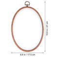 thumbnail image 2 of 3pcs 18x25CM Imitated Wooden Embroidery Circle Frame Elliptical Cross Stitch DIY Craft Circle Sewing Manual Tool, 2 of 4