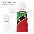thumbnail image 5 of Saint Kitts And Nevis Flag Men Basketball Sports Jersey Fitness Multifunction Sleeveless tshirt Exclusive Custom Name Nunber, 5 of 12
