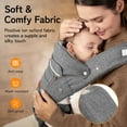 thumbnail image 4 of Besrey Baby Carrier with Hip Seat Newborn to Toddler, 7-45lb,Baby Body Holder Chest with Back Support,Gray, 4 of 11