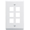 thumbnail image 1 of Placa frontal ICC sobredimensionada 6 puertos blanca, 1 of 1