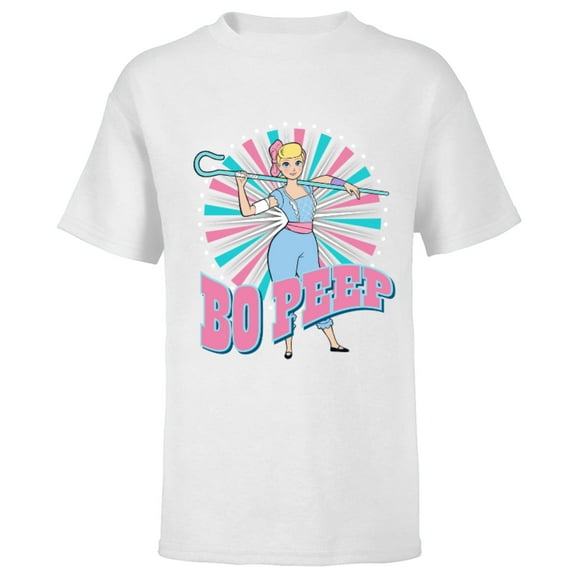 Disney Pixar Toy Story 4 Bo Peep is Back T-Shirt - Short Sleeve T-Shirt for Kids - Customized-White
