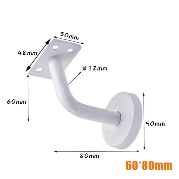 Support Mural en Acier Inoxydable pour Main Courante d'Escalier Palette Plate Fixe