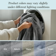 U by Bedsure Fleece Throw Blanket for Couch Grey, 260GSM Lightweight Plush Fuzzy Cozy Soft Blankets and Throws for Sofa, 49x59 inches