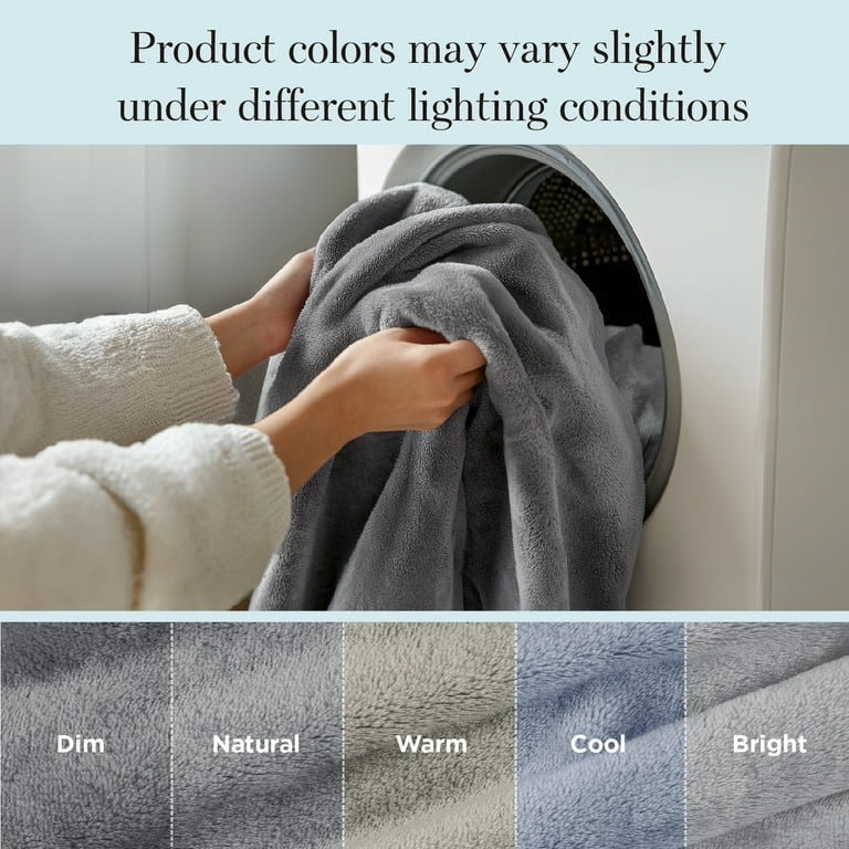 PHF 3D Clipped Fleece Blanket Queen Size - 380GSM Super Soft, No Pilling, Burnt Umber, 90x90 Inches