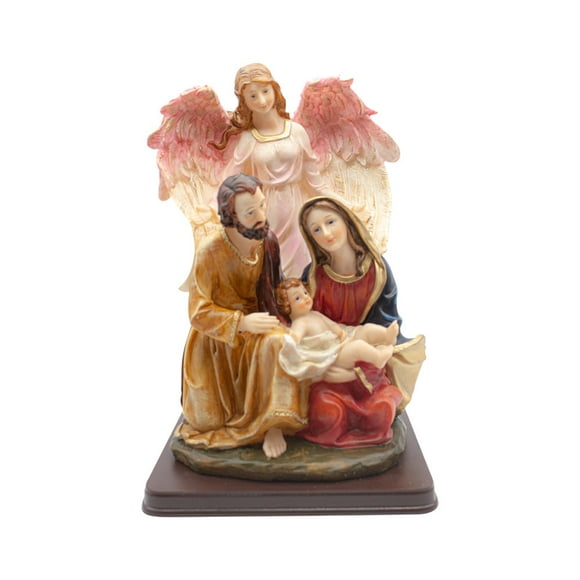 Nacimiento Set La Sagrada Familia Tradicional Importadora La Merced Resina Resistente Mate