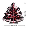 thumbnail image 3 of Stylish Metal Hanging Christmas Tree Wind Spinner - Modern Abstract Design with Brown Branches & Red Berries for Garden Decor, 3 of 7