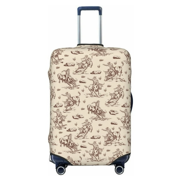 Kdxio Cowboy Sitting On Cow Back Pattern Luggage Cover for Travel,Elastic and Durable,Fits 18-32 Inch,Anti-Scratch Suitcase Protector-No luggage included