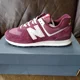 thumbnail image 1 of New Balance 574 Low Athletic Shoes Maroon Grey Men’s Size 12 D, 1 of 6