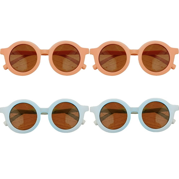 GJX 4Pcs Toddler Sunglasses,Blocks Harmful Uv Rays Toddler Girl Sunglasses,Light-Feeling Materials Kids Sunglasses,Style1