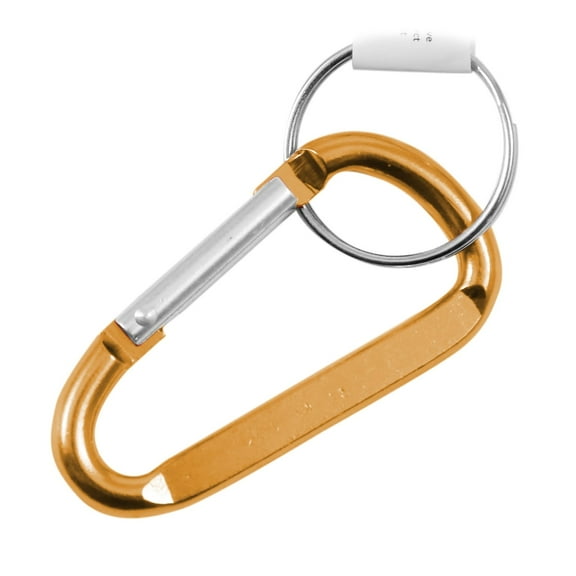 5mm 2 Inch Extra Small Carabiner Key Chain - Orange