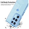 thumbnail image 3 of Samsung Galaxy S23 Ultra 5G Case Love Heart 6D Plating Electroplate Luxury Elegant Case Camera Protector Soft TPU Shockproof Protective Corner Back Cover -Blue, 3 of 10
