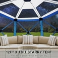 thumbnail image 4 of COBIZI 12x12 Pop-up Gazebo Screen Canopy with 5 Sidewalls and Mosquito Nettings for Camping, Tent Instant Screened House with Carrying Bag and Ground Stakes, Blue(Upgraded), 4 of 9