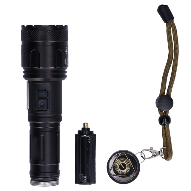 Linterna LED, potente linterna XHP160+COB Beads Antorcha recargable Antorcha USB Estética elegante