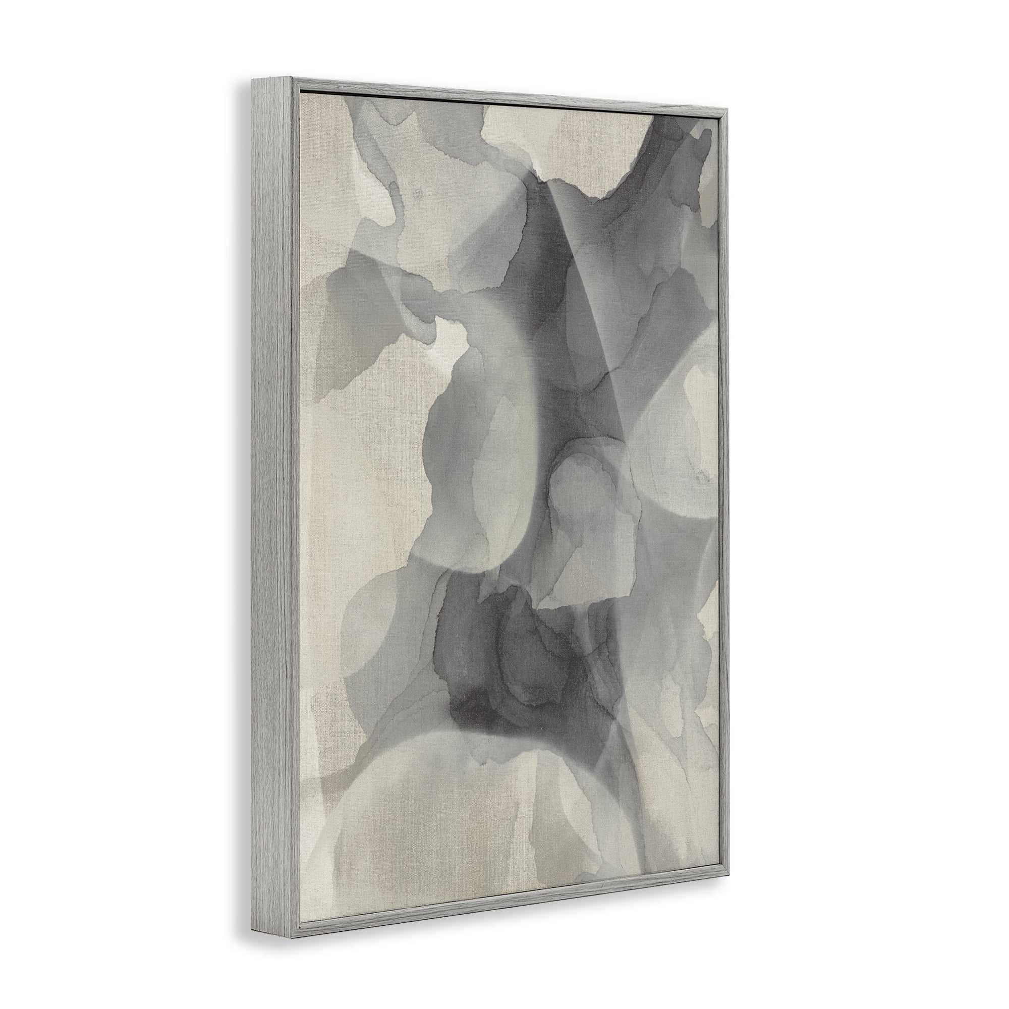 Stupell Industries Mottled Monochrome Abstract Gray Framed Giclee Art, design by Kippi Leonard