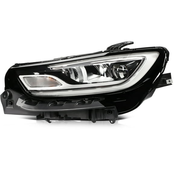 ECCPP Headlight Assembly Fit 2021-2023 for Chrysler Pacifica Left Headlamp Black Housing Clear Lens 68428559AC