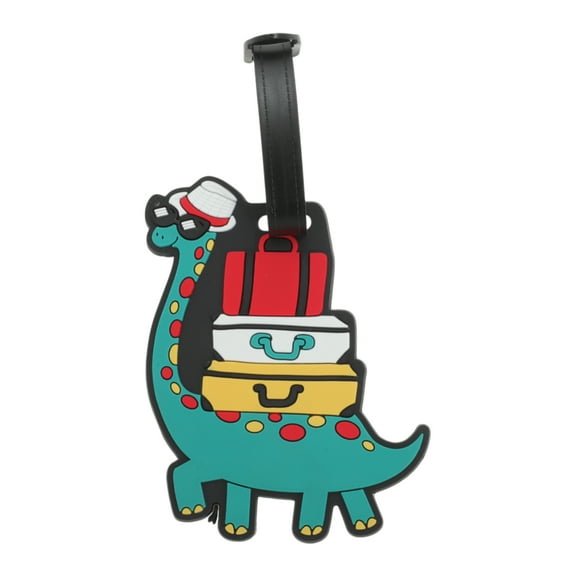 Unique Bargains 1 Pc Alpaca Luggage Tag for Travelling Green Soft Rubber