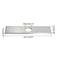 thumbnail image 2 of 10 Inch Sink Hole Cover, Deck Plate for 3-to-1 Hole Bathroom Sink, Rectangle Faucet Escutcheon Plate Brushed Silver, 2 of 5