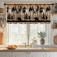 thumbnail image 3 of Rustic Deer Valance Curtains for Kitchen,Farmhouse Hunting Elk Country Camouflage Forest Woodland Wildlife Bear Elk Cabin Lodge Window Treatments for Bedroom Living Room 1 Piece,54x18 Inch, 3 of 4