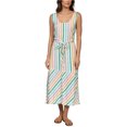 thumbnail image 1 of Hurley Monroe High Slit Blouson Maxi Vestido Daydream M para Mujer, 1 of 2
