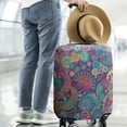 thumbnail image 2 of Purple Pioneer Flower and Paisley Pattern Luggage Cover Fashion Suitcase Cover Baggage Covers Fit 25-28 Inch Luggage (Go Travel), 2 of 5