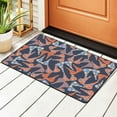 thumbnail image 2 of XMXY Area Rugs Doormat Outdoor Entrance, Blue Fresh Orange Flower Facecloth Non-slip Floor Mat Rug for Living Room Kitchen Sink Area Indoor,72"x48", 2 of 9