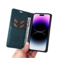 thumbnail image 3 of Funda para iPhone 15 Pro Max Estuche de Cuero PU Tipo Cartera con Ranuras para Tarjetas y Cierre Magnético, 3 of 5