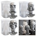 thumbnail image 3 of Molde para velas, molde para velas de silicona con forma de calavera (cubre los ojos), 3 of 4