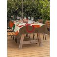 thumbnail image 3 of Outdoor Tablecloth with Umbrella Hole for Patio/Picnic/Party/Camping, Brown Gourd Waterproof Table Cloth Rectangle Table Cover Washable, Floral Modern Art Red Beige (54"x 80"), 3 of 9