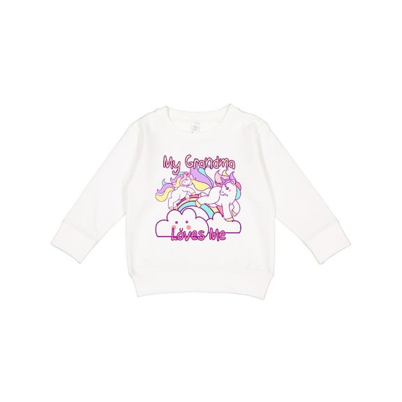 Inktastic My Grandma Loves Me Unicorn Toddler Sweatshirt