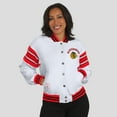 thumbnail image 4 of Women's WEAR by Erin Andrews White/Red Chicago Blackhawks Full-Snap Fleece Sweatshirt Jacket, 4 of 6