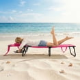 thumbnail image 4 of Gymax 2PCS 5-Position Lounge Chair Adjustable Beach Chaise w/ Face Cavity & Pillows, 4 of 10