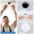 thumbnail image 5 of Uxcell 4" ID 5.5" OD Goof Rings for Recessed Light Gloss White Goof Trim Ring for Ceiling Wall Can Downlights 2 Pack, 5 of 6