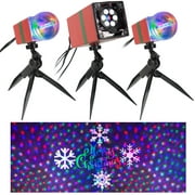 Christmas Lightshow Projection LightSync with Sound Star Spinner (RGB) Whirl-a-Motion Static Merry Christmas