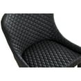 thumbnail image 3 of Tom 16 Inch Modern Dining Chair, Dark Gray Vegan Faux Leather, Metal Legs- Saltoro Sherpi, 3 of 5