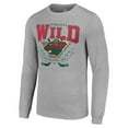 thumbnail image 2 of Men's Starter Heather Gray Minnesota Wild '80s Inspired Team Logo Long Sleeve T-Shirt, 2 of 3