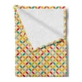 thumbnail image 2 of Beige Soft Flannel Fleece Throw Blanket, Vintage Colorful Flower of Life Pattern Retro Arrangement Circular Oriental Motifs, Cozy Plush for Indoor and Outdoor Use, 50" x 70", Multicolor, by Ambesonne, 2 of 5