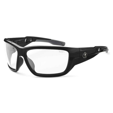 Ergodyne SkullerzÂ® Baldr Safety Glasses // Sunglasses, Black, Anti-Fog Clear Lens