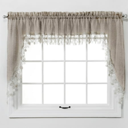 - LILLIAN Swag Pair with Macrame Band, 56