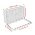 thumbnail image 3 of Kojem 24" x 14" Deck Marine Access Hatch & Lid Durable Boat Hatch 180 Hinge Strong Recessed Handle Marine Caravan RV | White (606mm x 353mm), 3 of 13