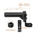 thumbnail image 3 of 5 Hole Adjustable Height Tow Bar Hitch Drop Mount 50MM Or 2 Inch Ball CAP 4000 KG Trailer RV Camper Caravan Parts Accessories ,Easy to Use, 3 of 6