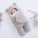thumbnail image 3 of Saco de dormir de osito de peluche para bebé, 2,0 tog, forro suave para recién nacidos, saco de dormir ajustable, manta para bebés, bebés recién nacidos, unisex, gris, M (3-6 meses), 3 of 5