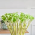 thumbnail image 3 of Artificial SNAIL GARDEN Latex Calla Lily Bundle with Green Leaves, 3 of 11