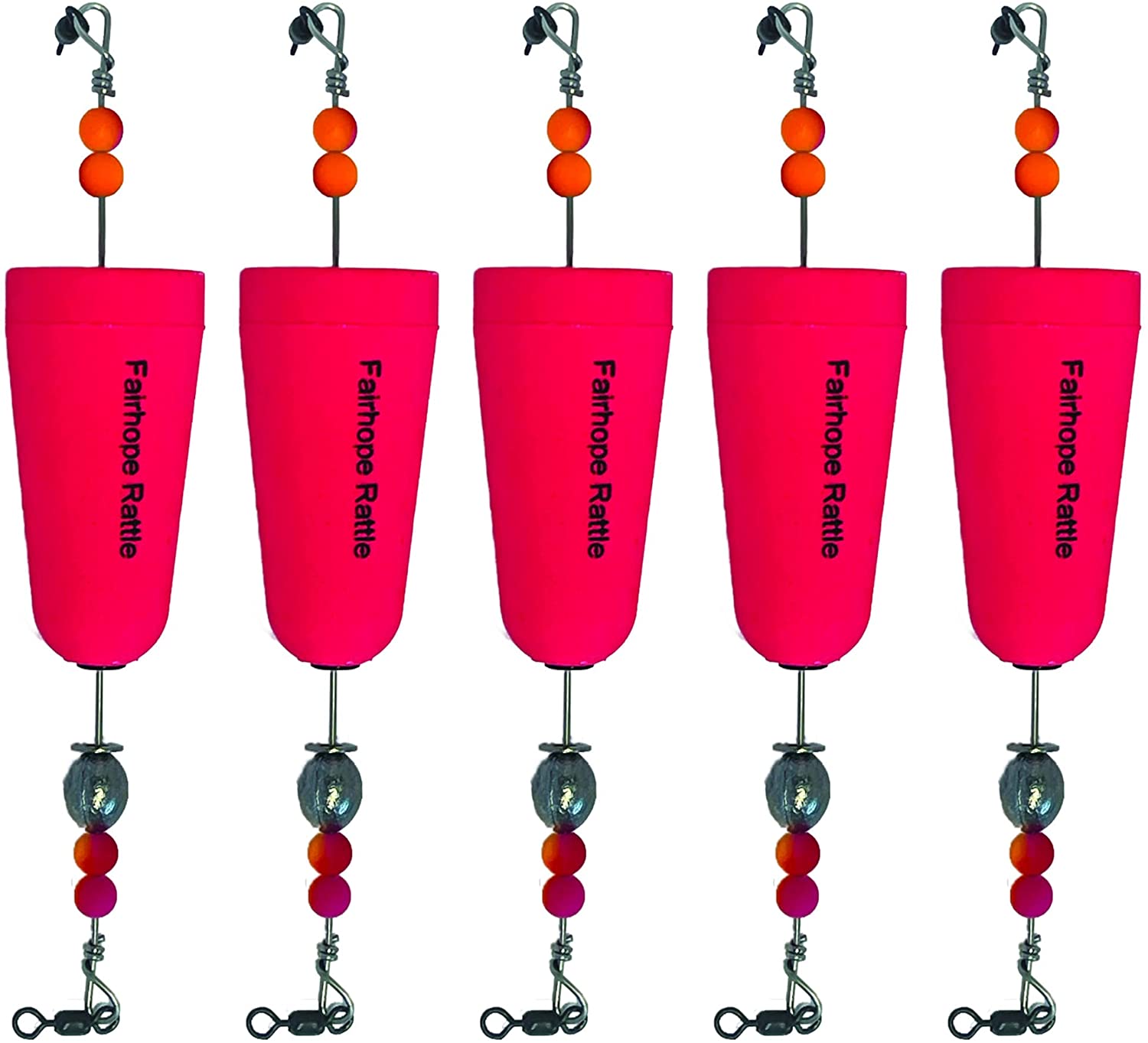 Fairhope Rattle, 5 Fishing Corks, 3 inch, Hot Pink Bobber