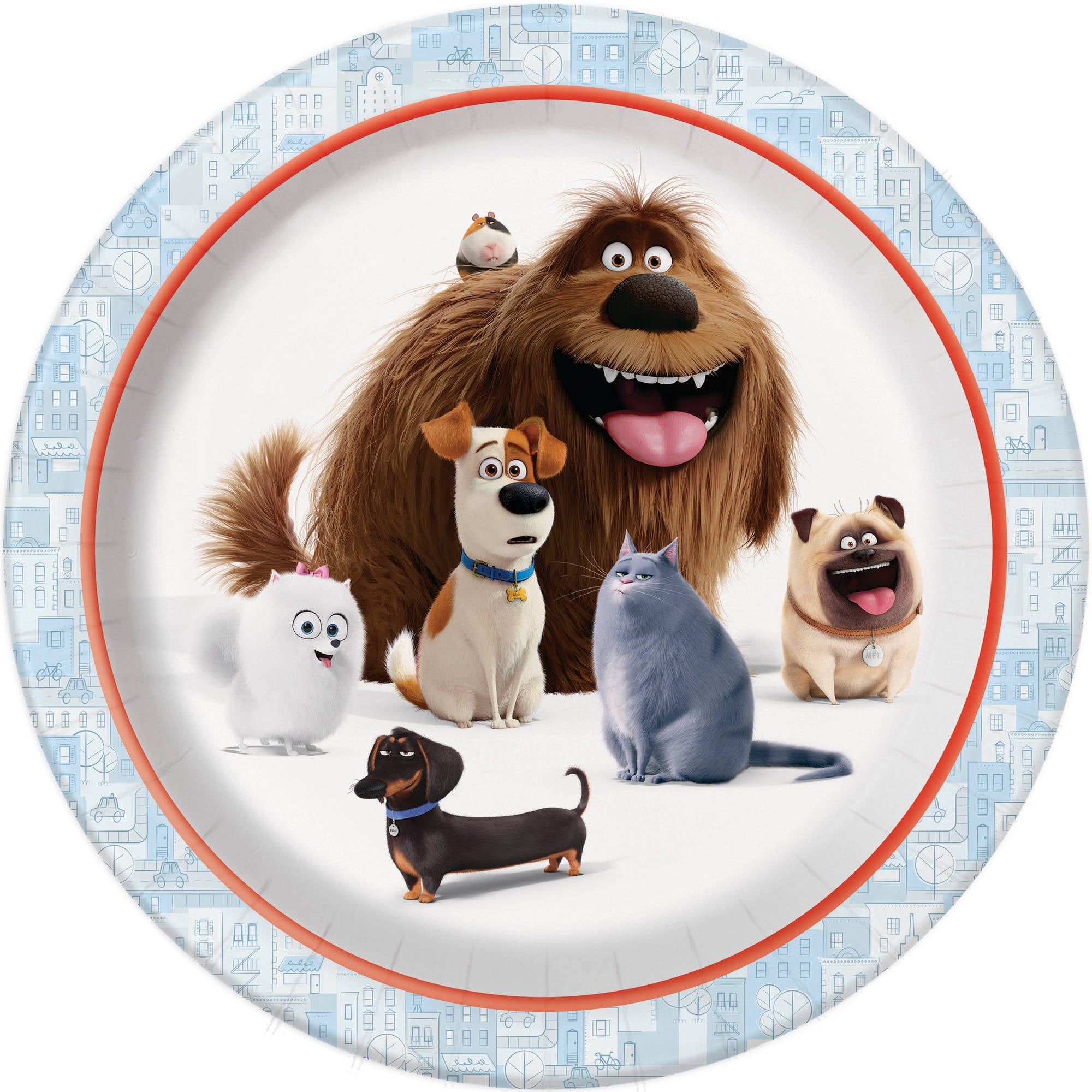 ~ Birthday Party Supplies Dessert THE SECRET LIFE OF PETS SMALL PAPER PLATES 8