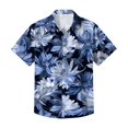 thumbnail image 6 of HAJWOH 2026 Hawaiian Shirt for Men Casual Button Down Short Sleeve Summer Beach Shirts Loose Fit Floral Print Tropical Tops, 6 of 7
