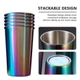 thumbnail image 2 of Tazas De tazas de acero inoxidable de 500ml de capacidad para niños y adultos, tazas de Metal inastillables para viajar, acampar al aire libre, fiesta, reunión familiar Romacci  Tazas, 2 of 7