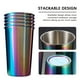 thumbnail image 2 of De tazas de acero inoxidable de 500ml de capacidad para niños y adultos, tazas de Metal inastillable Tomshoo arcoíris, 2 of 7